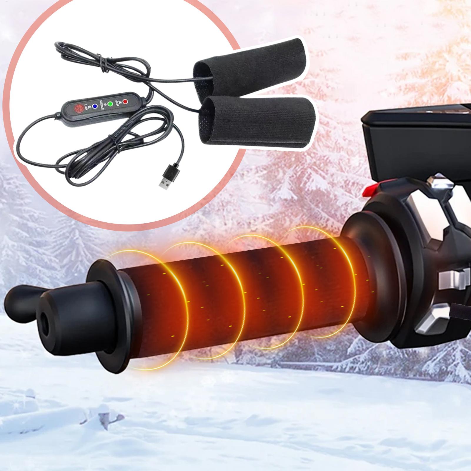 Handlebar Grip Heated - Empuñaduras de motocicleta con calefacción USB,