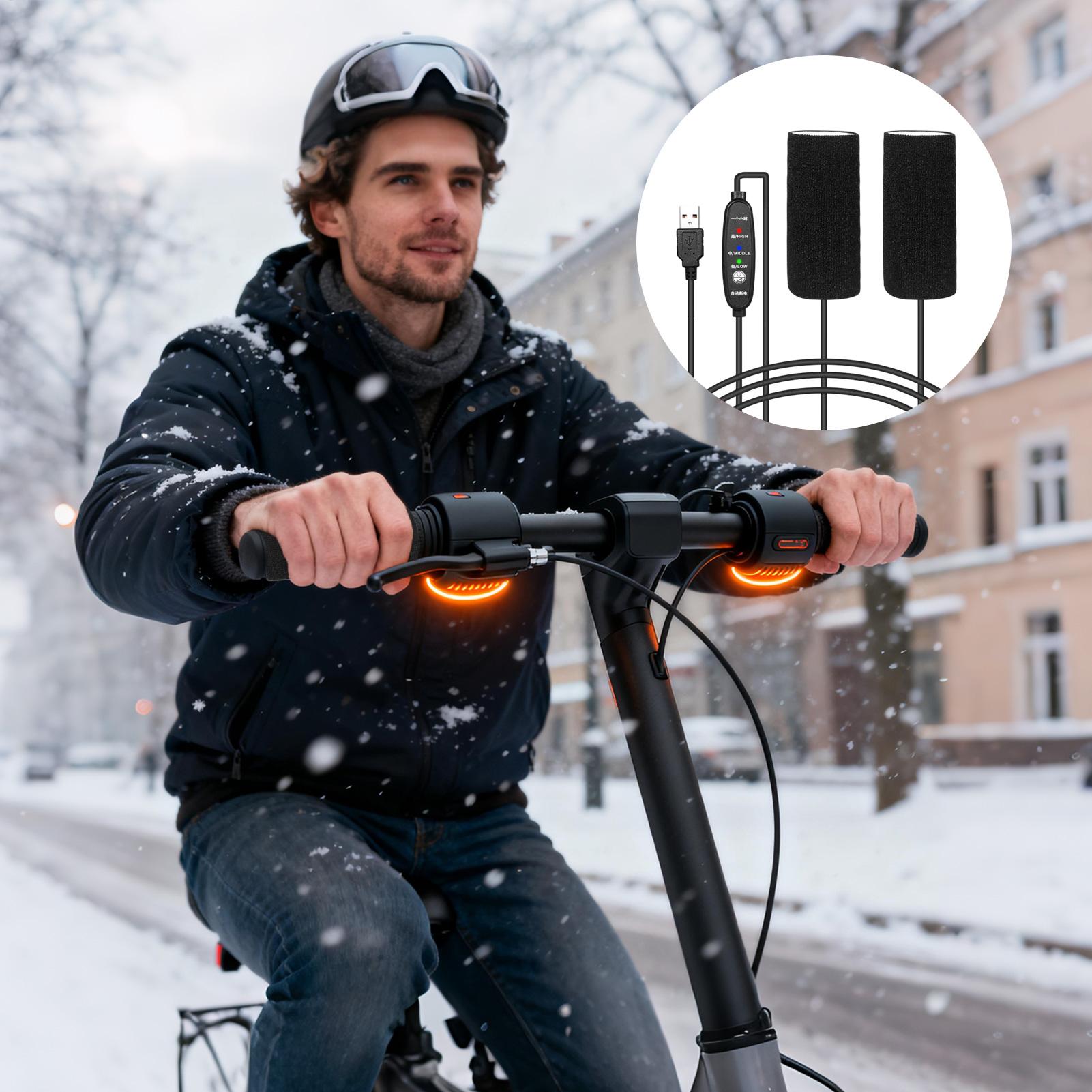 Handlebar Grip Heated - Empuñaduras calefactables para motocicleta, cubierta de