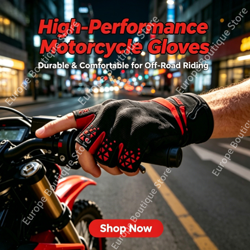 Motorcycle Gear For Women - Guantes de Motocicleta de Medio Dedo