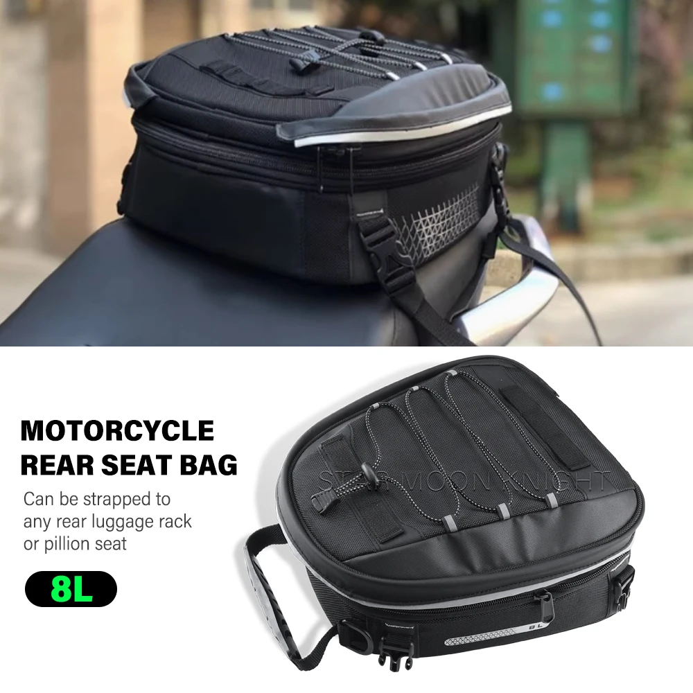 Tail Bag Rack - Bolsa trasera para motocicleta, bolsa para