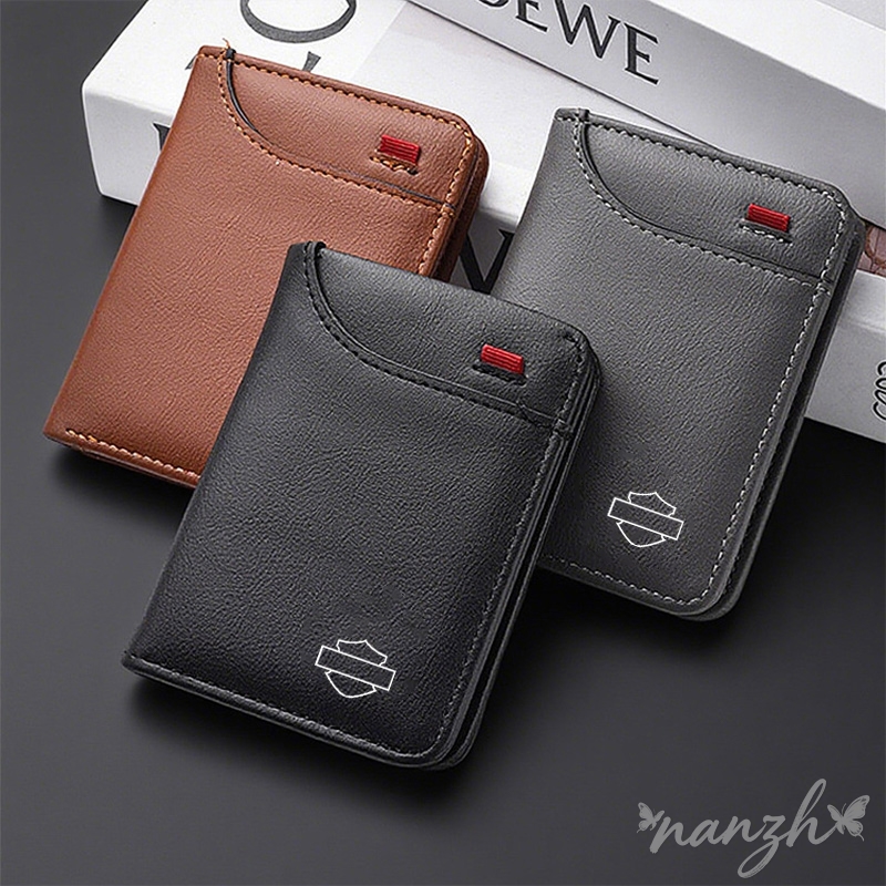 Monedero de Cuero con Emblema, - Motorcycle Gear Harley Davidson reseña y precio