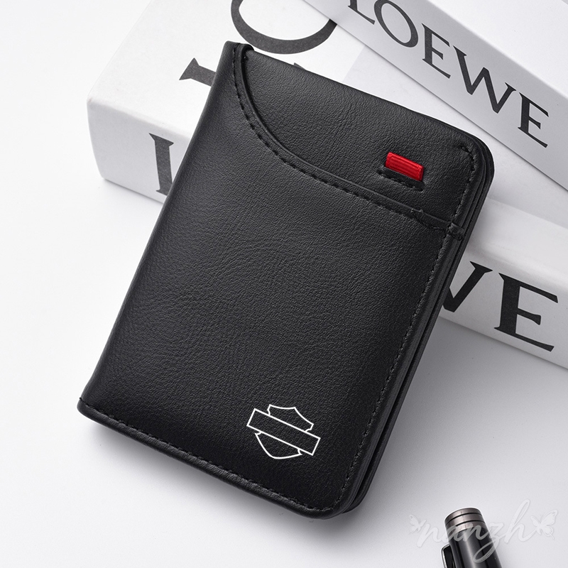Monedero de Cuero con Emblema, - Motorcycle Gear Harley Davidson reseña y precio