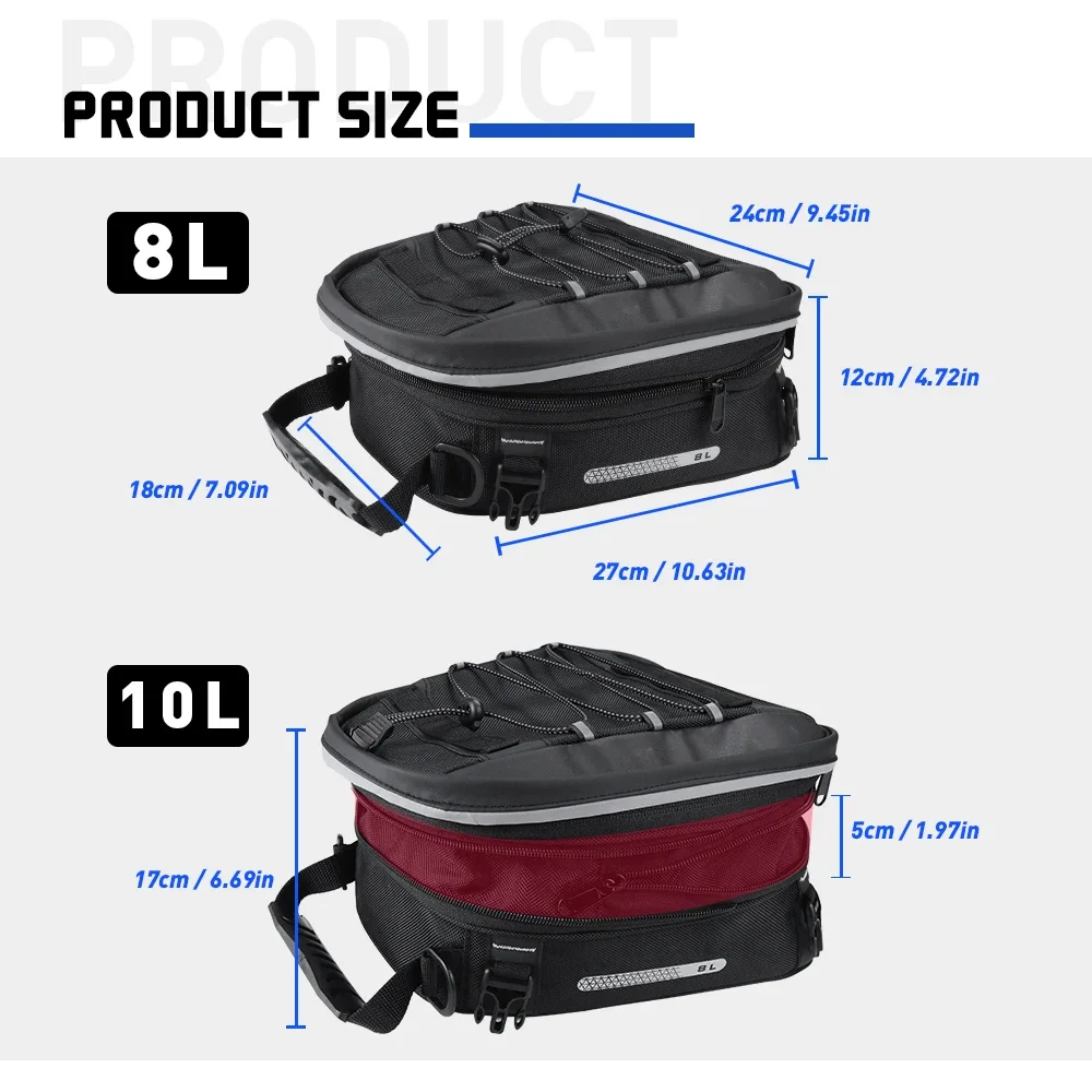 Bolsa trasera para motocicleta - Tail Bag Rack reseña y precio