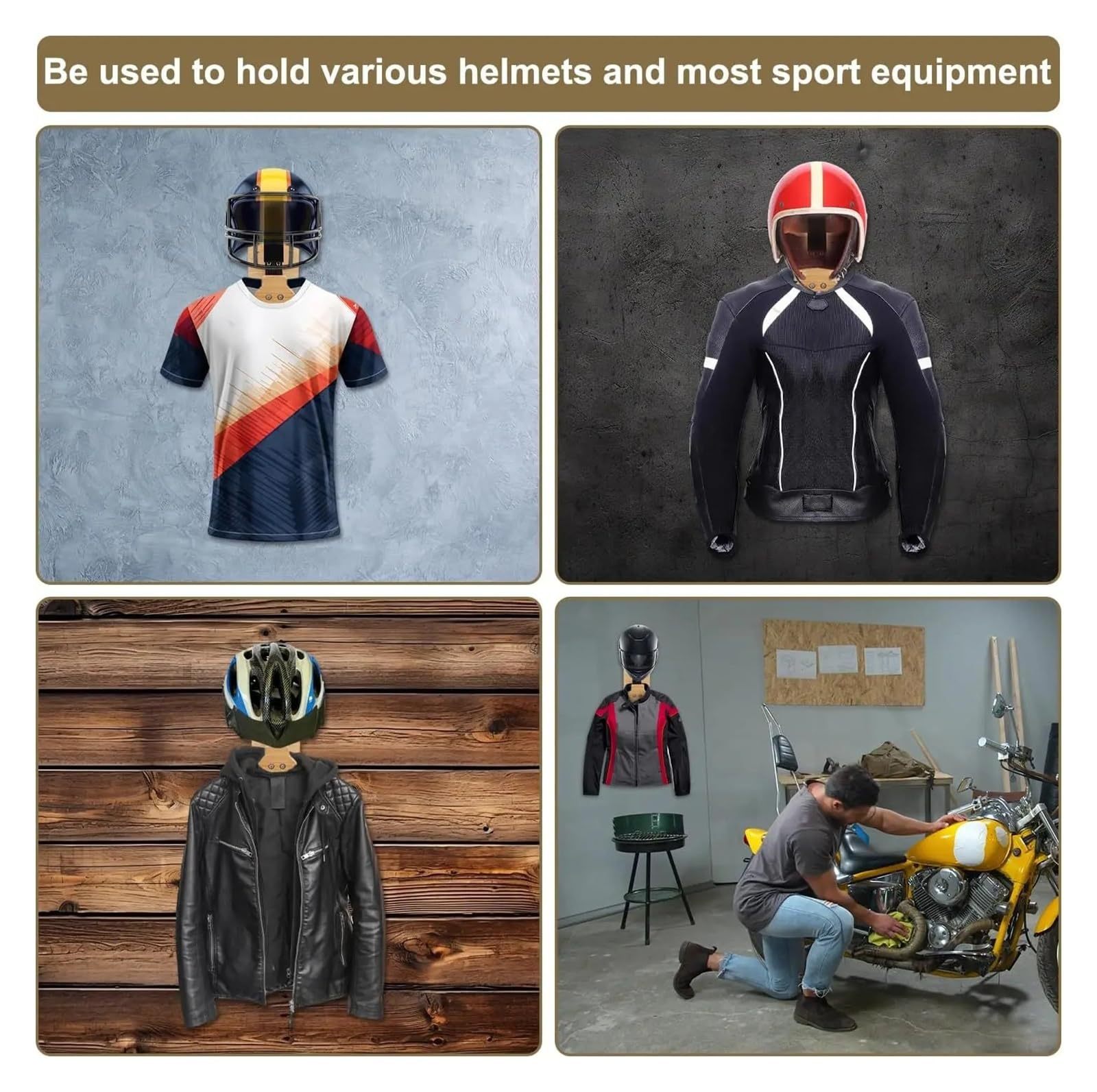 Colgador de casco y gorra de m - Motorcycle Gear Hanger reseña y precio